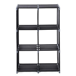 Acheter SONGMICS Étagère escalier de 6 Cases Bibliothèque Meuble de Rangement en Tissu Non-tissé 105 x 29 x 105 cm Noir LSN63H