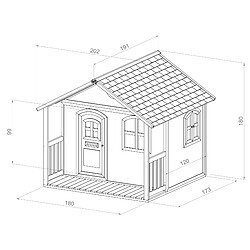 Avis AXI Milan Maison Enfant en Bois FSC | Maison de Jeux pour l'extérieur / Jardin en marron & BLANC | Maisonnette / Cabane de Jeu avec des fenêtres