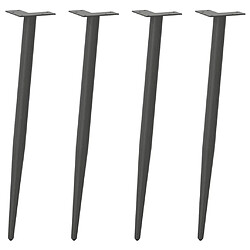 vidaXL Pieds de table basse forme conique 4 pcs anthracite 72-73 cm