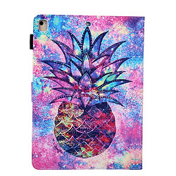 Etui en PU impression de modèle avec support et porte-cartes ananas pour votre Apple iPad 10.2 (2019)