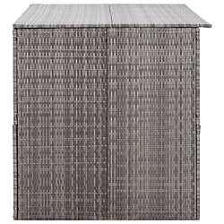 Acheter vidaXL Boîte de rangement de jardin gris 150x100x100 cm résine tressée