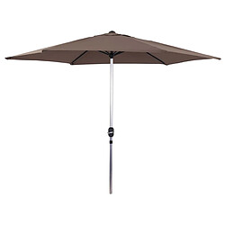 Habitat Et Jardin Parasol jardin droit Alu Sol - Rond - Ø 3m - Taupe 