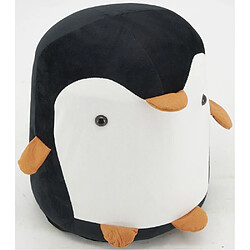 Aubry Gaspard Pouf Pingouin en velours noir.