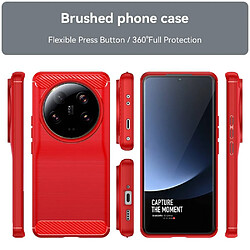 Htdmobiles Coque pour Xiaomi 13 Ultra 5G - housse etui silicone gel carbone + film ecran - ROUGE