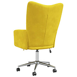 Acheter vidaXL Chaise de relaxation Jaune moutarde Velours