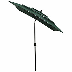 Acheter Maison Chic Parasol Jardin | Parasol à 3 niveaux avec mat en aluminium Vert 2x2 m - GKD48743