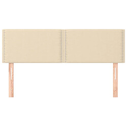 Avis Maison Chic Lot de 2 Têtes de lit design pour chambre - Décoration de lit Crème 72x5x78/88 cm Tissu -MN53408