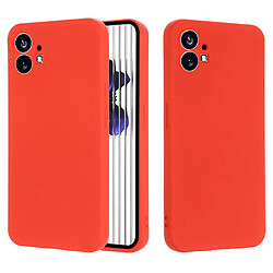 Coque en silicone antichoc, anti-rayures avec sangle pour votre Nothing phone (1) 5G - rouge