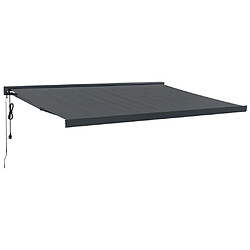 vidaXL Auvent rétractable anthracite 4x3 m tissu et aluminium