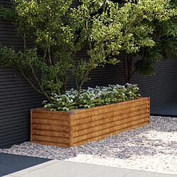 vidaXL Lit surélevé de jardin 194x50x36 cm acier corten