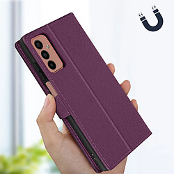 Avizar Étui Galaxy A23 5G et M23 5G Clapet Portefeuille Support Vidéo Dragonne violet pas cher