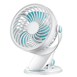 Acheter Ventilateur Rechargeable USB Portable Rotation à 360 Degrés Mini Ventilateur de Clip de Bureau pour Poussette de Bébé Voyage Usage Domestique