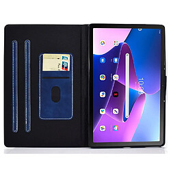 Etui en PU magnétique avec support et porte-cartes pour votre Lenovo M10 FHD REL/M10 Plus X606F - bleu