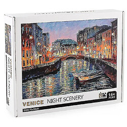 Universal Puzzle de nuit à Venise, puzzle de décompression pédagogique, décoration murale 1000 pièces pas cher