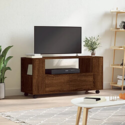 vidaXL Meuble TV chêne marron 102x34,5x43 cm bois d'ingénierie