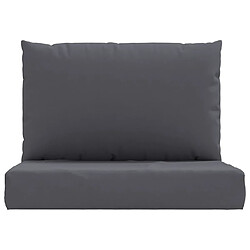 Avis vidaXL Coussins de palette lot de 2 anthracite tissu oxford