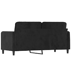 Acheter vidaXL Canapé à 2 places Noir 140 cm Velours