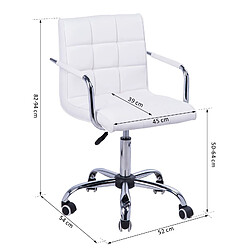 Avis Homcom Chaise de bureau fauteuil manager pivotant blanc