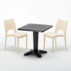 Avis Grand Soleil Table et 2 chaises colorées polypropylen