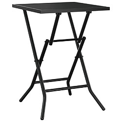 Maison Chic Table de jardin | Table d'extérieur pliable anthracite 50x50x72 cm maille d'acier -GKD13885 pas cher