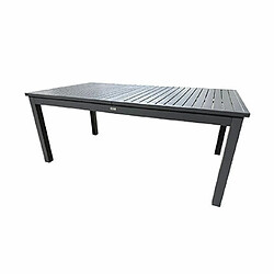 Mes Ensemble table 180/240 cm + 6 chaises en aluminium gris