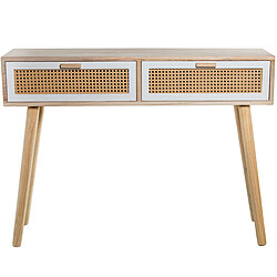 Console Alexandra House Living Blanc Marron Bois 110 x 81 x 30 cm