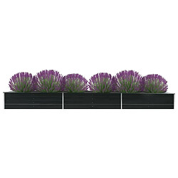 vidaXL Lit surélevé de jardin Acier galvanisé 480x80x45 cm Anthracite