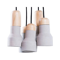 Beliani Lampe suspension APURE Béton Gris