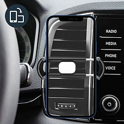 Support Voiture Téléphone Grille d'Aération Grips extensibles Rotatif Setty Noir pas cher