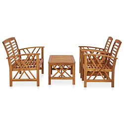 Maison Chic Salon de jardin 4 pcs - Table et chaises d'extérieur - Mobilier/Meubles de jardin Moderne Bois d'acacia solide -MN20891