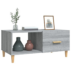 Acheter vidaXL Table basse sonoma gris 89,5x50x40 cm bois d'ingénierie