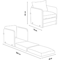 Avis Hanah Home Fauteuil convertible en tissu Saga vert.