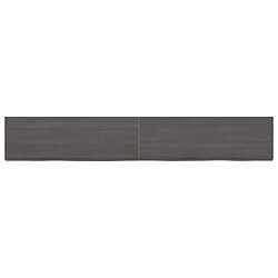 Maison Chic Étagère murale flottante,Etagère de rangement marron foncé bois chêne massif traité -MN44527