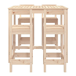 Avis vidaXL Ensemble de bar de jardin 5 pcs bois de pin massif