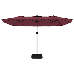 Avis vidaXL Parasol de jardin à double tête rouge bordeaux 449x245 cm