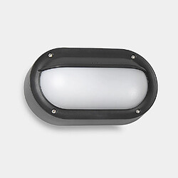 Leds C4 LED d'extérieur Simple Flush Noir, Opale IP65 7.5W 3000K