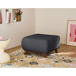 Bestmobilier Cristal - pouf modulable - 65 cm - en fausse fourrure côtelée pas cher