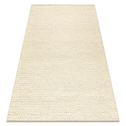 RUGSX Tapis en laine TAHAR 99004B crème - TISSÉ MAIN boucle, uniforme 120x180 cm