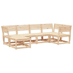 Maison Chic Salon de jardin 6 pcs | Ensemble de Table et chaises | Mobilier d'Extérieur bois de pin massif -GKD76641