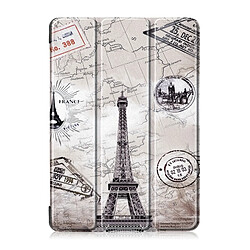 Wewoo Housse Coque Étui en cuir avec rabat à déformation horizontale et motif couleurs pour Lenovo Tab M10, support à trois rabats (motif à tour antique)