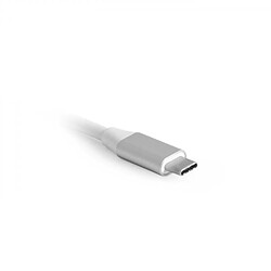 Coolbox HUBALU3 Hub USB-C - 4 Ports USB 3.0 - Aluminium résistant - Connexion Rapide et Sécurisée - Couleur Gris