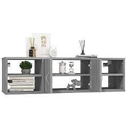 Avis vidaXL Étagère murale Sonoma gris 102x30x29 cm Bois ingénierie