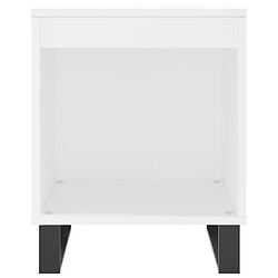 Maison Chic Lot de 2 Tables de chevet - Tables de Nuit blanc 40x35x50 cm bois d’ingénierie pas cher