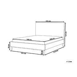 Avis Beliani Lit double en velours blanc cassé 180 x 200 cm BAYONNE