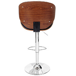 Acheter Mendler tabouret Foxrock, chaise de bar, bois courbé desgin rétro ~ aspect noix, noir