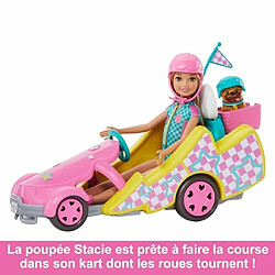 Avis Mattel Barbie Coffret Poupée Stacie Avec Voiture De Kart, Chien Et Accessoires, 9 Éléments, Inspiré Du Film Barbie Et Stacie - À La Rescousse, Jouet Enfant, A Partir De 3 Ans, HRM08