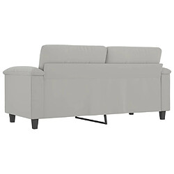 Maison Chic Canapé à 2 places,Sofa de Salon,Canapé droit Gris clair 140 cm Tissu microfibre -GKD421244 pas cher