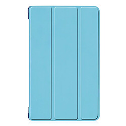 Wewoo Housse Coque Étui en cuir PU avec dessin coloré et texture horizontale pour Huawei MediaPad M5 Lite 8.0avec support rabattable à trois Bleu ciel