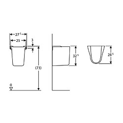 Semi-pédestal pour lavabo de salle de bain moderne suspendu Geberit Selnova