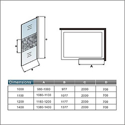 paroi de douche 90x200cm pas cher